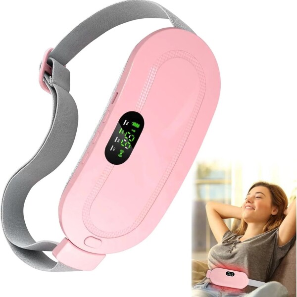 Cinturon Almohadilla Aliviador Dolor Mestrual Termica Recargable Variante Color Rosa