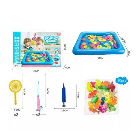 Juego de Pesca Magnético Cañas con Piscina Inflable 20P 001