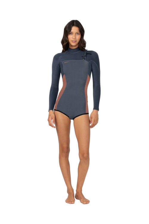 Hyperfreak Dama 2mm - Chest Zip - LS Springsuit - Gris Hyperfreak Dama 2mm - Chest Zip - LS Springsuit - Gris
