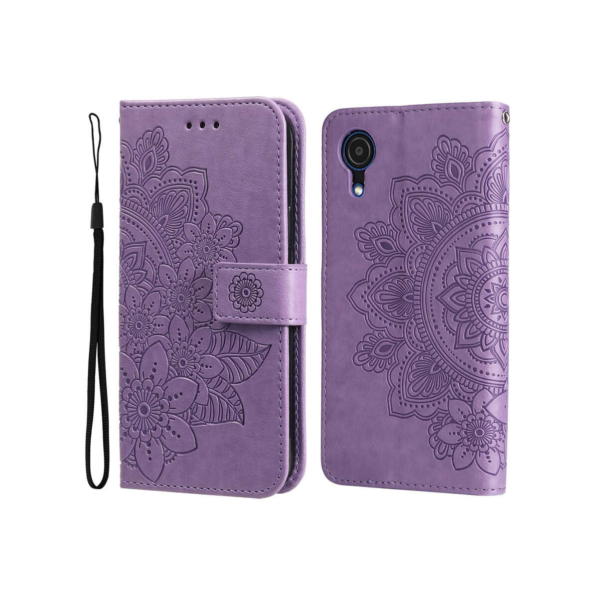 Flip cover Samsung Galaxy A03 Core diseño mandala violeta 