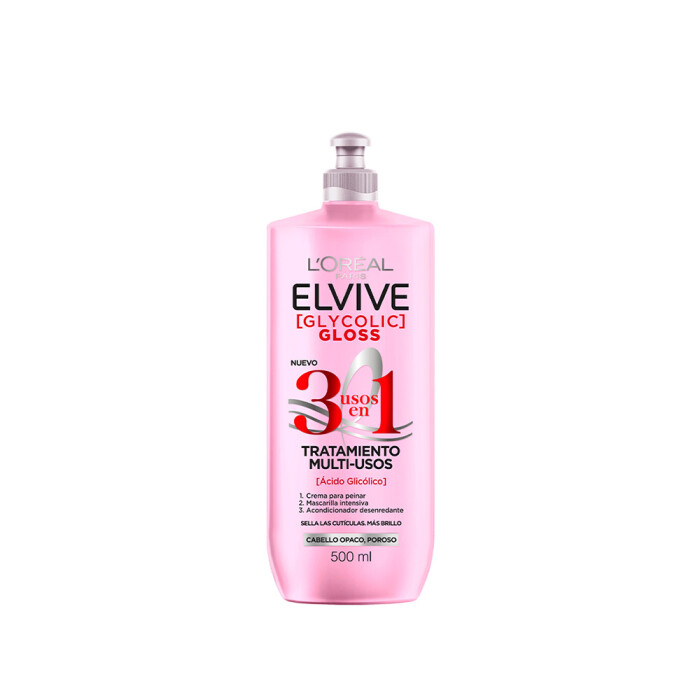 ELVIVE CREMA DE PEINAR GLYCOLIC 3 EN 1 única