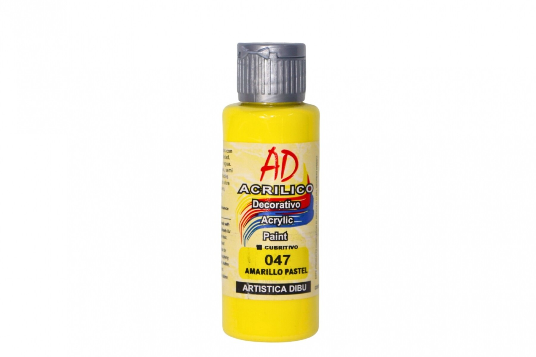 PINTURA ACRILICA ARTISTICA DIBU 60 ML. DIFERENTES COLORES - COLOR AMARILLO PASTEL 047 