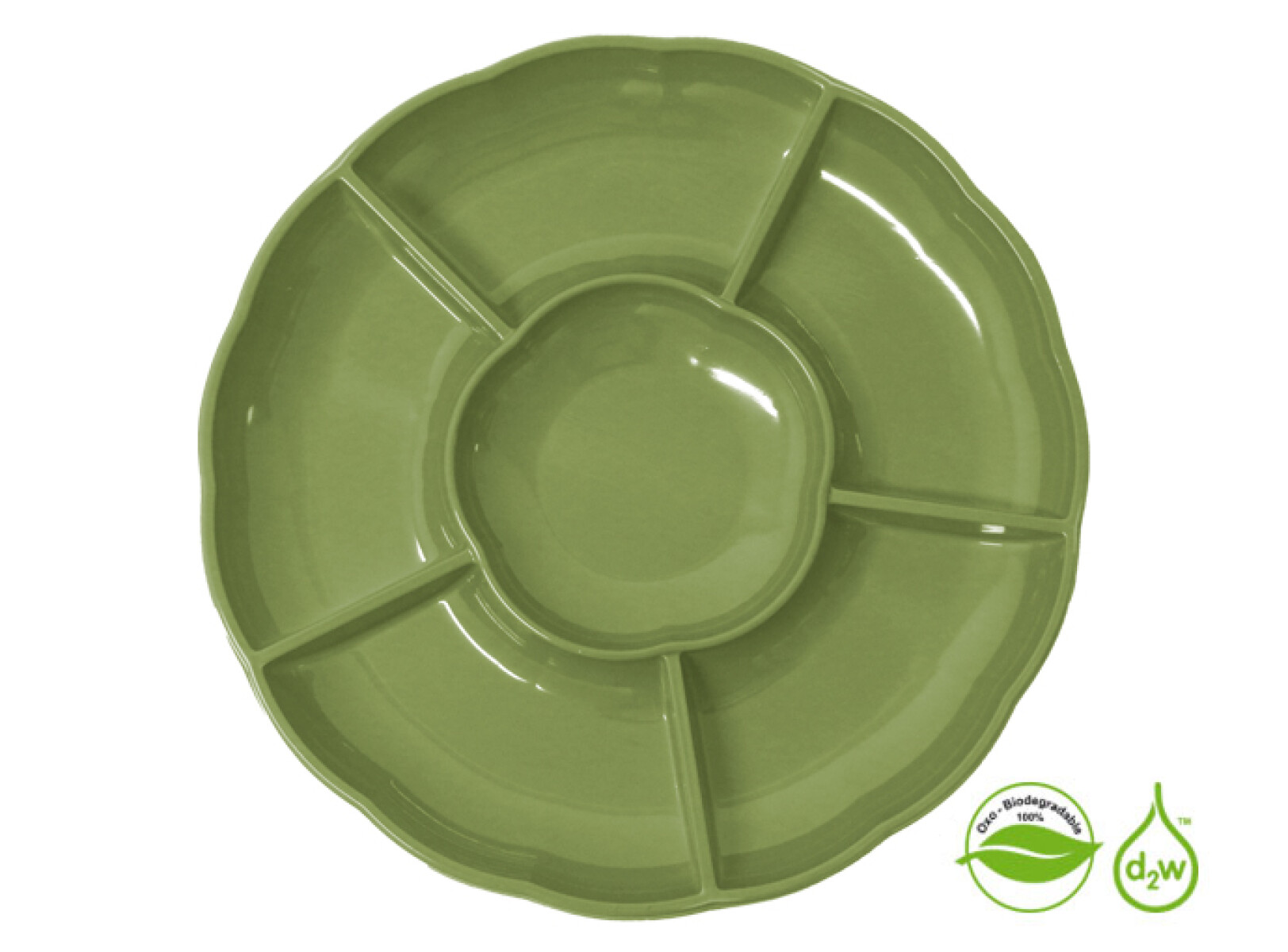 Bandeja Circular Biodegradable para Copetin x3 Un - Cactus 