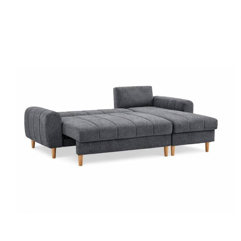 Sillón Esquinero con Baúles amplios - Amo Gris Oscuro