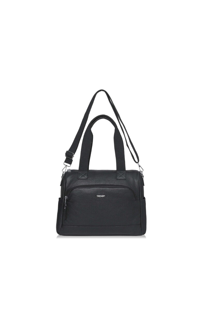 Cartera con bolsillo frontal Negro