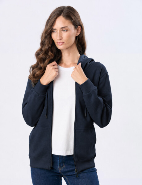 CAMPERA DE ALGODÓN CON CAPUCHA Azul