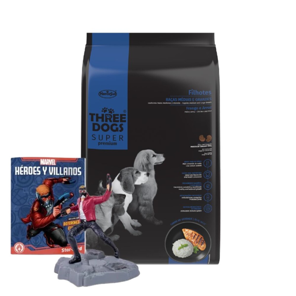 Three Dogs Filhote Med/Gde 15+2kg | Crecimiento Saludable 