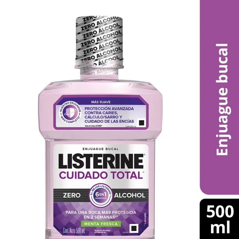 Enjuague Bucal Listerine Cuidado Total Zero 500 ML Enjuague Bucal Listerine Cuidado Total Zero 500 ML