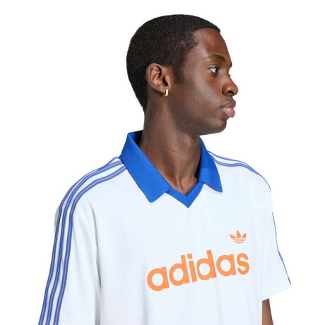Remera Adidas Pinstr Jsy Blanco