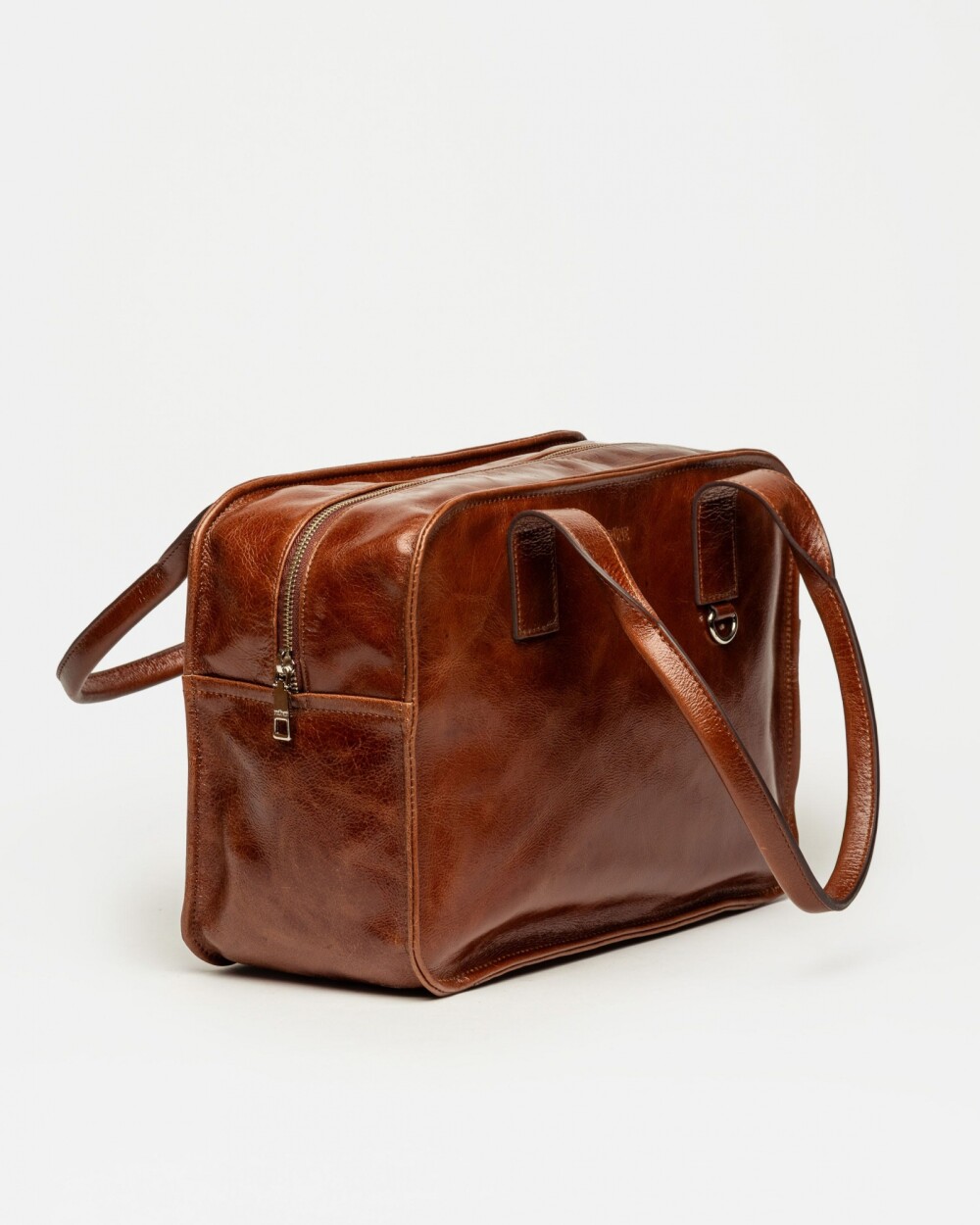 Bolso Capri en cuero arrugado Cuoio