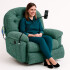 Sillón Masajeador Poltrona Con Control Remoto Y Soporte Para Celular VERDE