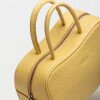 Cartera de mano The Club en cuero graneado Vainilla Niquel
