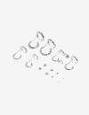 Aros Sets Metal Set 10 Pares De Aros - Plateado Rodio