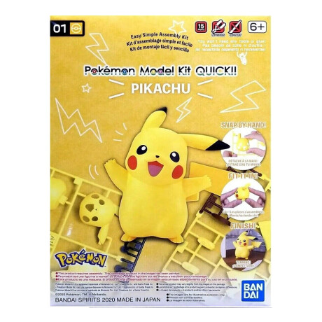 PIKACHU "Pokemon", Bandai Hobby Pokémon Model Kit (Requiere Armado) PIKACHU "Pokemon", Bandai Hobby Pokémon Model Kit (Requiere Armado)