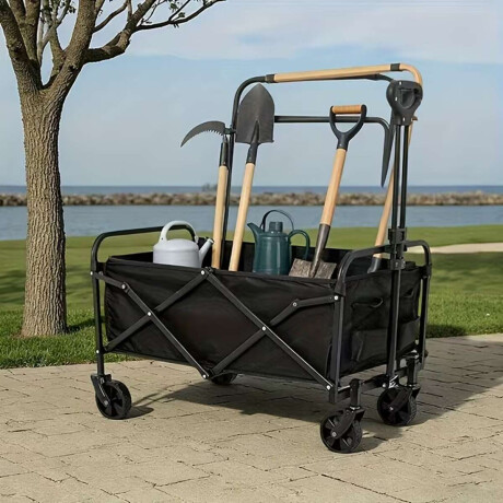 Carro de playa plegable 70x45x50cm Negro