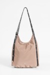 Bolso con ojalillos beige