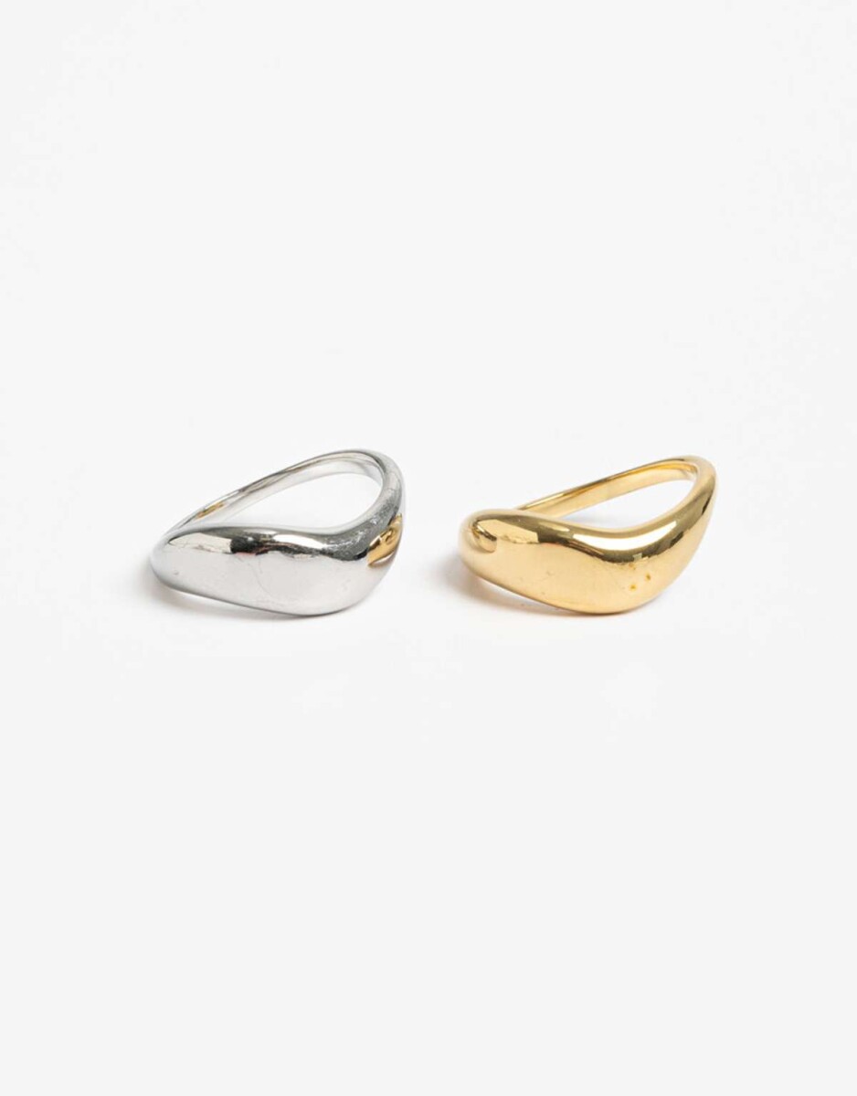 Sets Anillos Metal - Combinacion Bicolor 