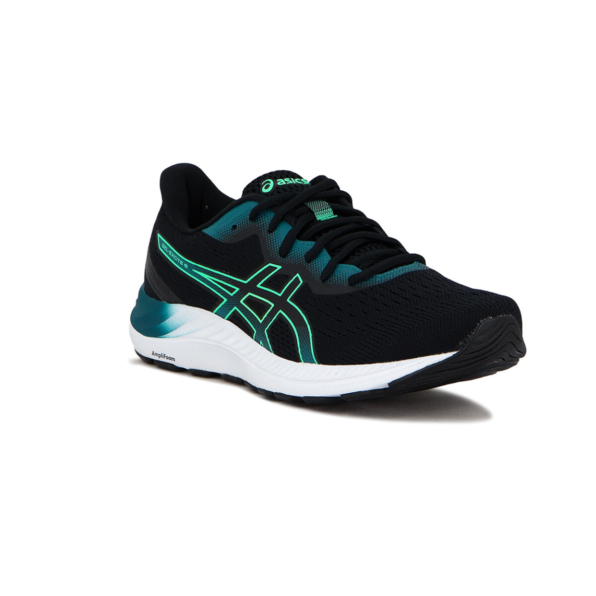 Asics Gel-excite 8 Hombre - Negro-verde Esmeralda 