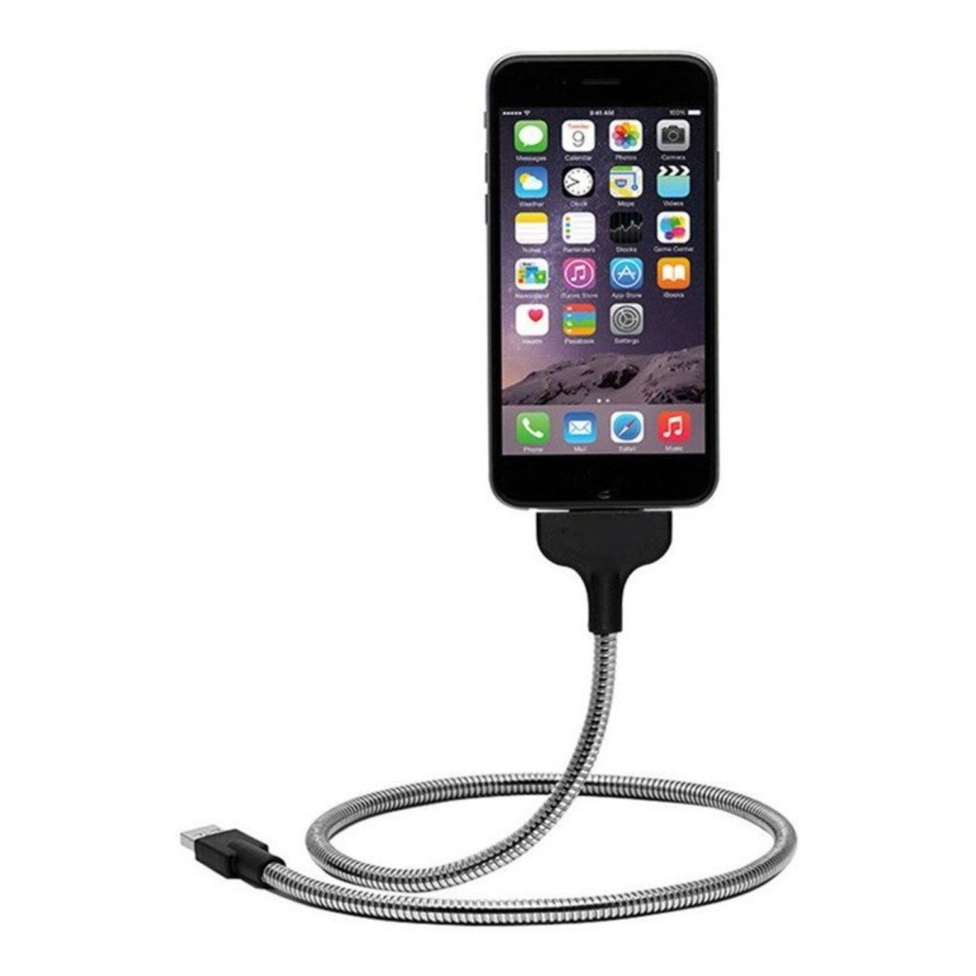 Cable Soporte Tipo Tripode Cargador Metalico iPhone Micro - Variante Iphone  — Atrix