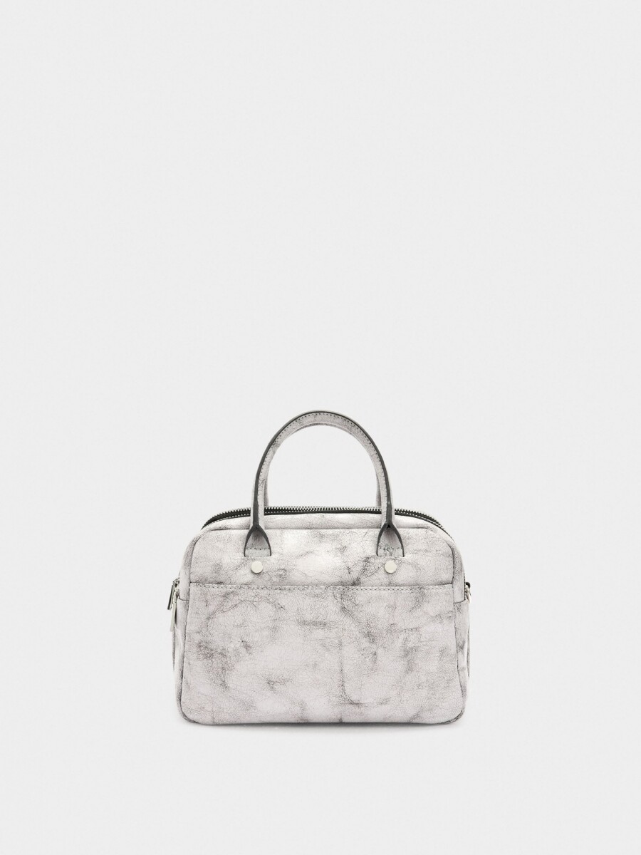 Bolso Bowling Efecto Craquelado crudo