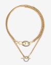 Collares Cortos Metal Set De Collares Combinados - Combinacion Bicolor