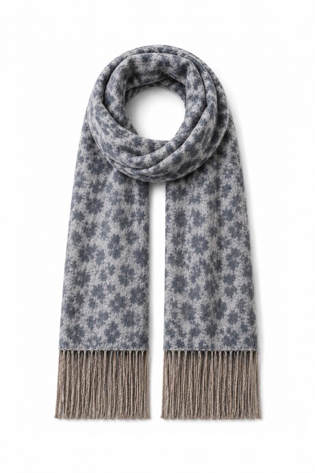 Bufanda Animal Print Gris claro