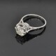 Anillo Antiguo En Platino Con Importante Brillante Central Anillo Antiguo En Platino Con Importante Brillante Central