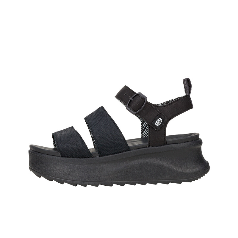 Sandalias Hey Dude Delray Buckle Classic Negro