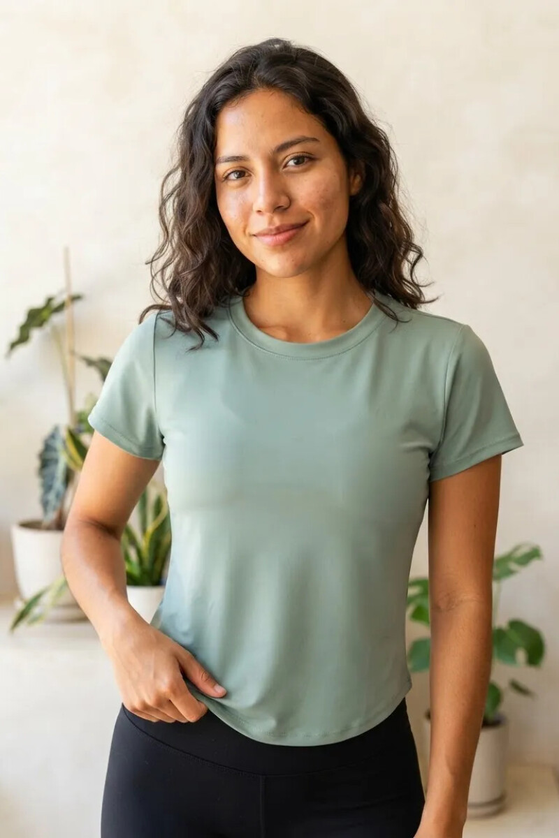 Remera de yoga Verde