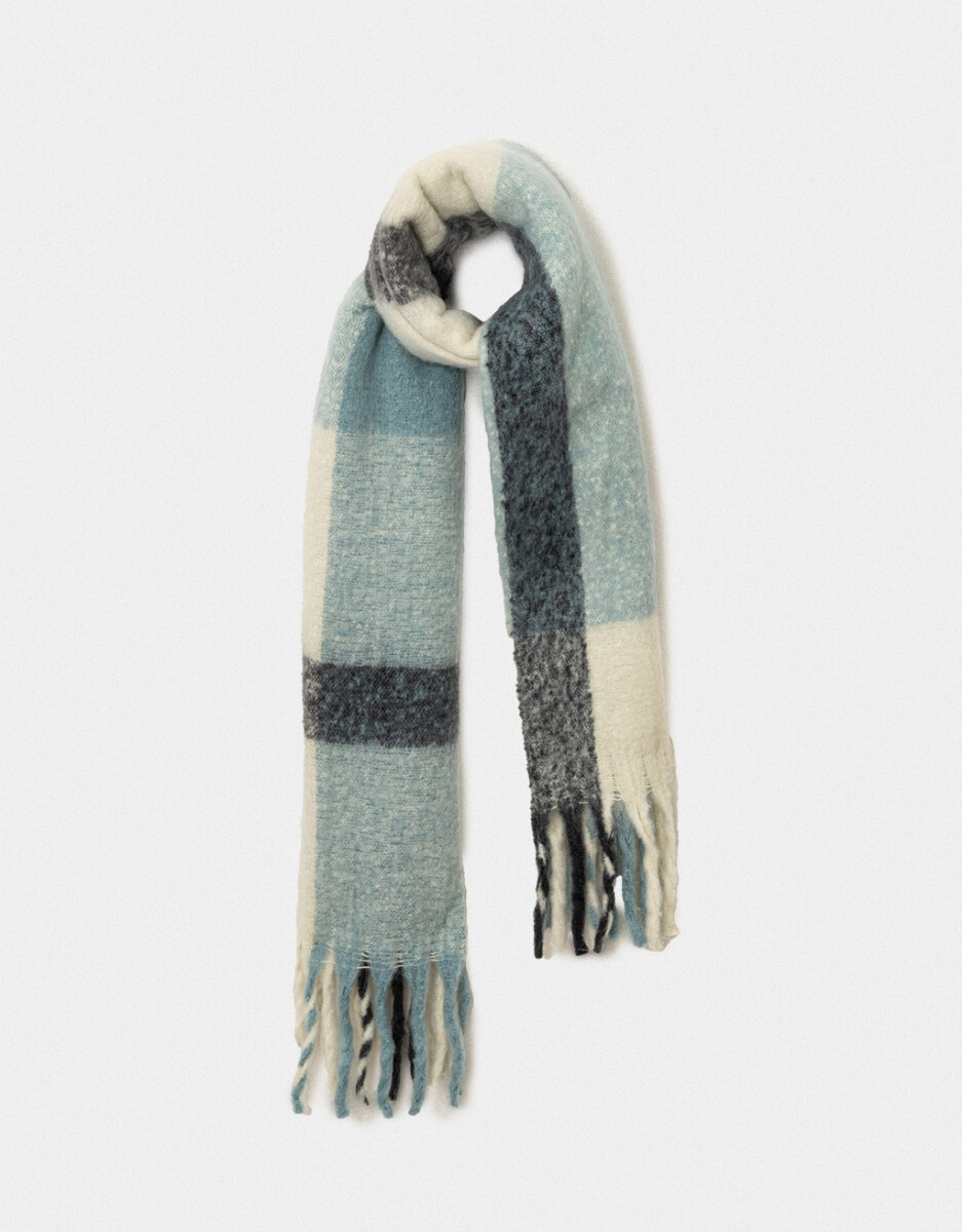 Bufanda Tejida Colorblock 