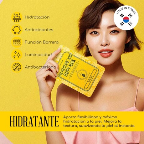 POLYGLUTAMIC ACID HAPPY MASK - Mascarilla facial con ácido poliglutámico - activo con un alto poder de hidratación. POLYGLUTAMIC ACID HAPPY MASK - Mascarilla facial con ácido poliglutámico - activo con un alto poder de hidratación.