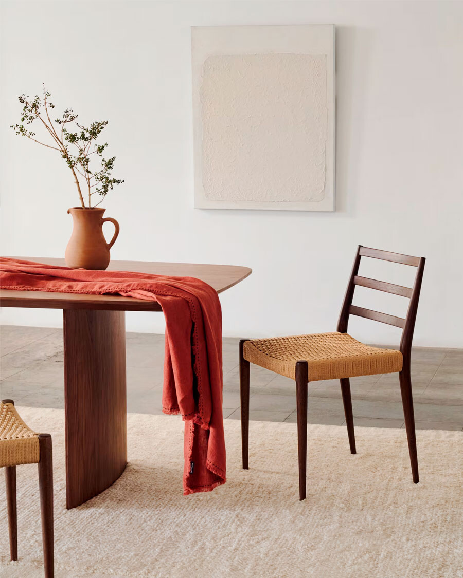 Mesa Litto de chapa de nogal 160 x 90 cm Mesa Litto de chapa de nogal 160 x 90 cm