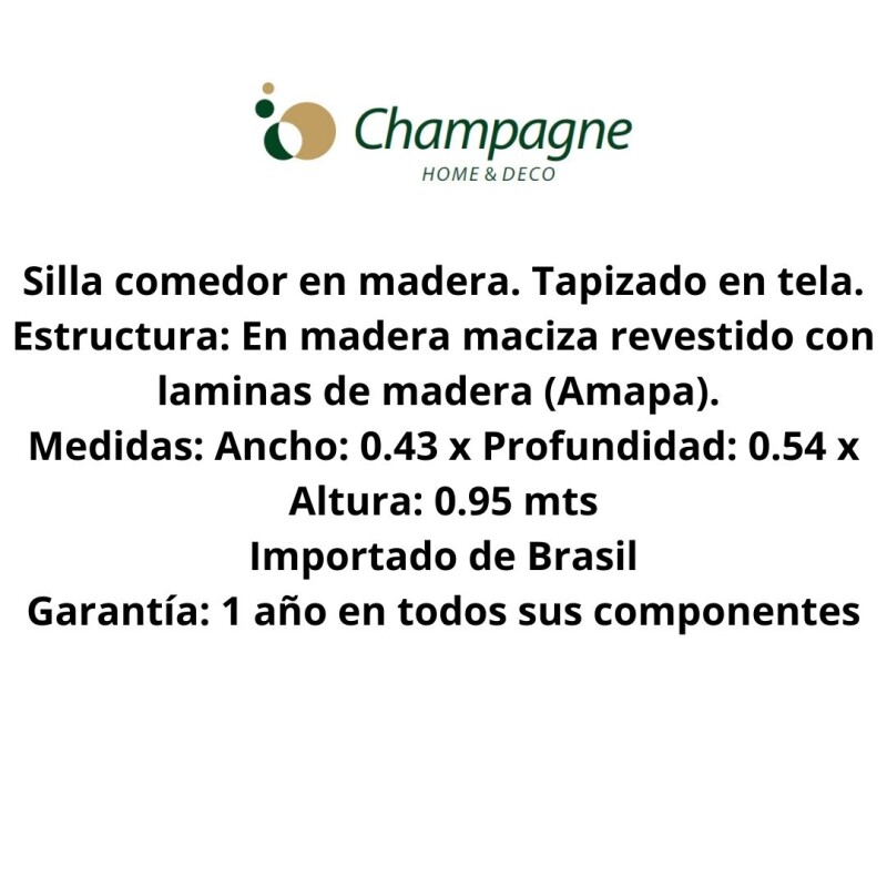 SILLA ALTA - MADERA CINAMOMO - TAPIZADO BEIGE TRAMADA SILLA ALTA - MADERA CINAMOMO - TAPIZADO BEIGE TRAMADA