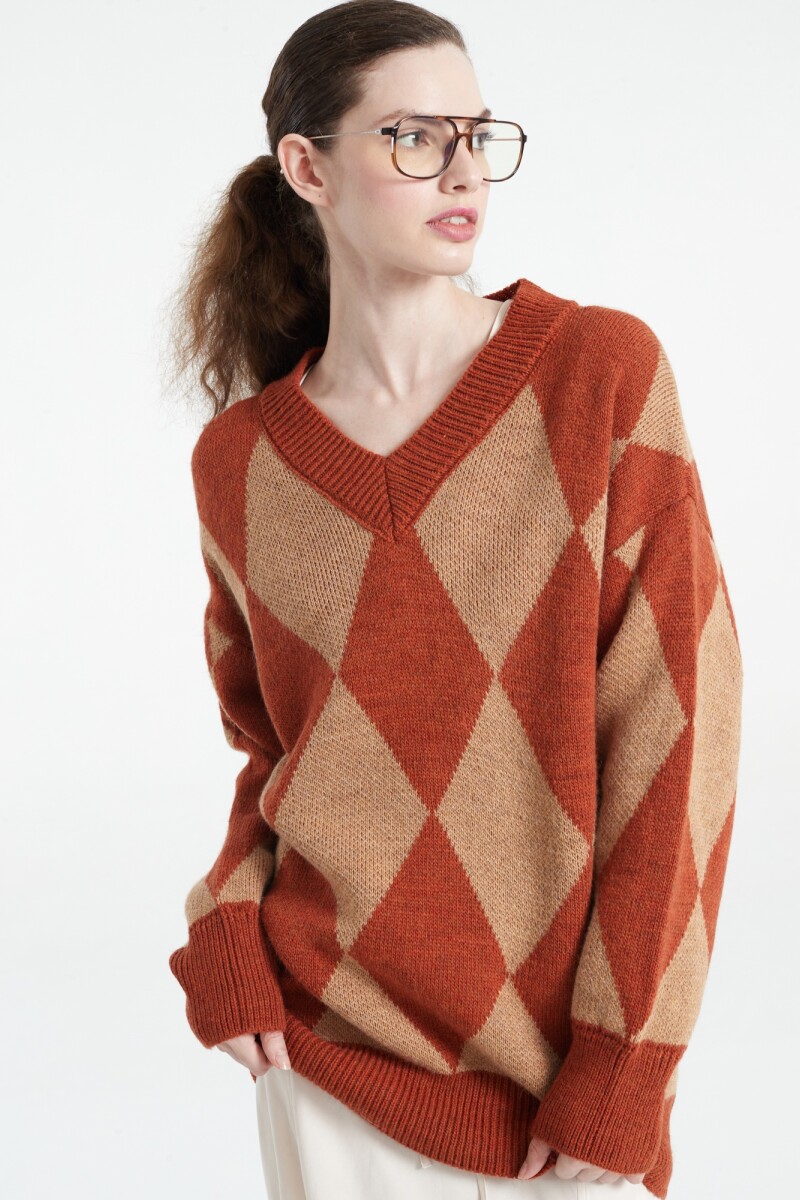 SWEATER TEJIDO Naranja