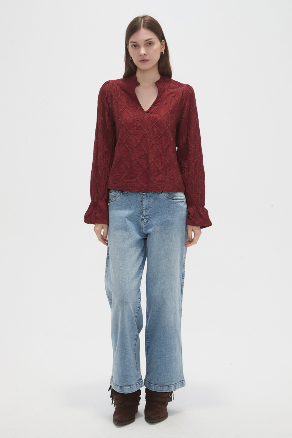 Blusa Oryval Bordeaux