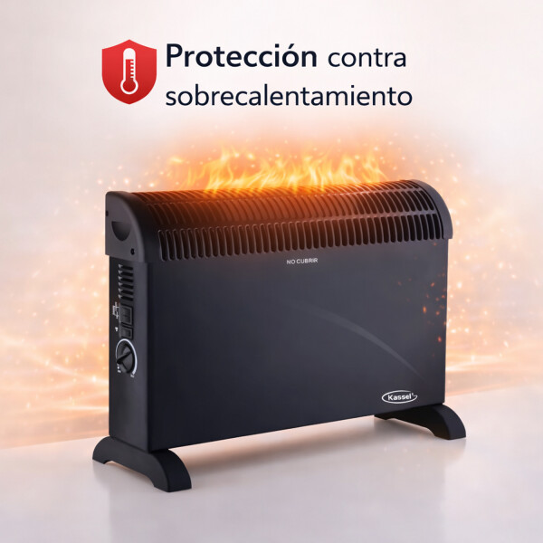 Convector Turbo Ks-con2101t 2000w CONVECTOR TURBO KASSEL NEGRO KS-CON2101T