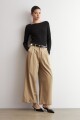 Pantalon pinzado beige