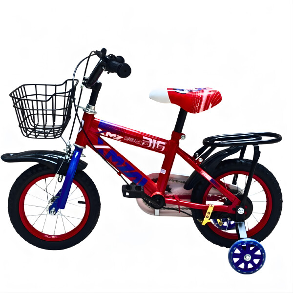 Bicicleta Infantil XMZ Rodado12 Canasto Parrilla Guardabarro Rojo 1