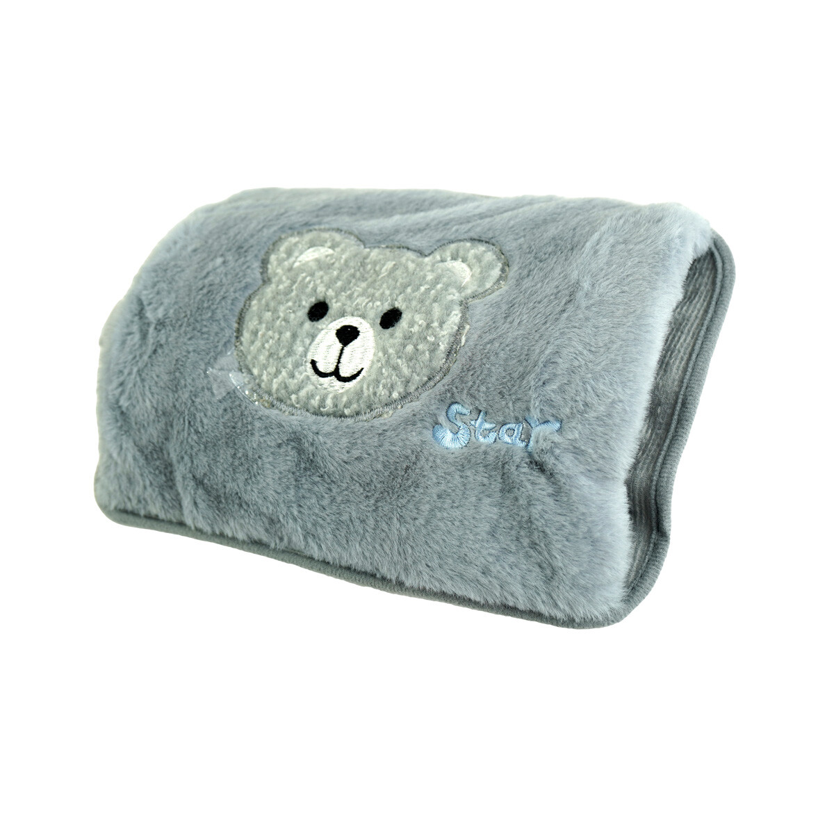 BOLSA DE AGUA CALIENTE ELECTRICA C/FUNDA P/MANOS PELUCHE BORDADO 