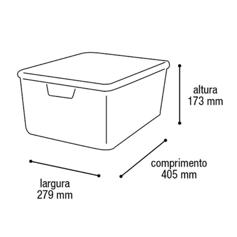 Caja organizadora con tapa 16 lts NEGRO