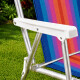 Silla Alta Aluminio Clásica A Rayas NARANJA/AZUL