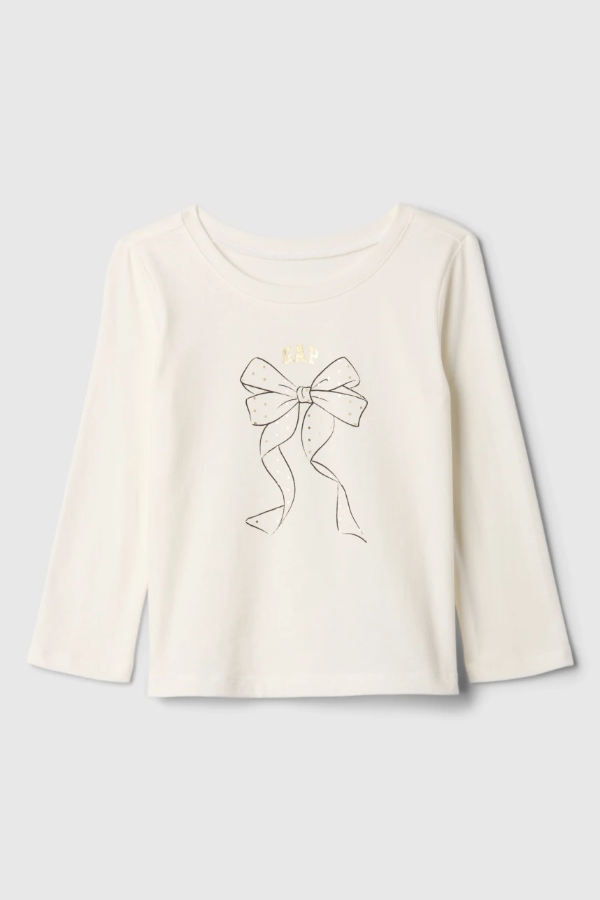 Remera Logo Gap Toddler Niña New Off White