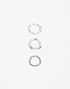 Sets Anillos Perlas Set Anillos Perlas - Plateado Rodio