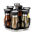 Especiero Giratorio 6 Frascos Vidrio Para Condimentos Cocina Acero Inoxidable Imback Especiero Giratorio 6 Frascos Vidrio Para Condimentos Cocina Acero Inoxidable Imback