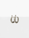 Aros Argollas Metal Aros Argolla Metal Rectangular - Plateado Rodio