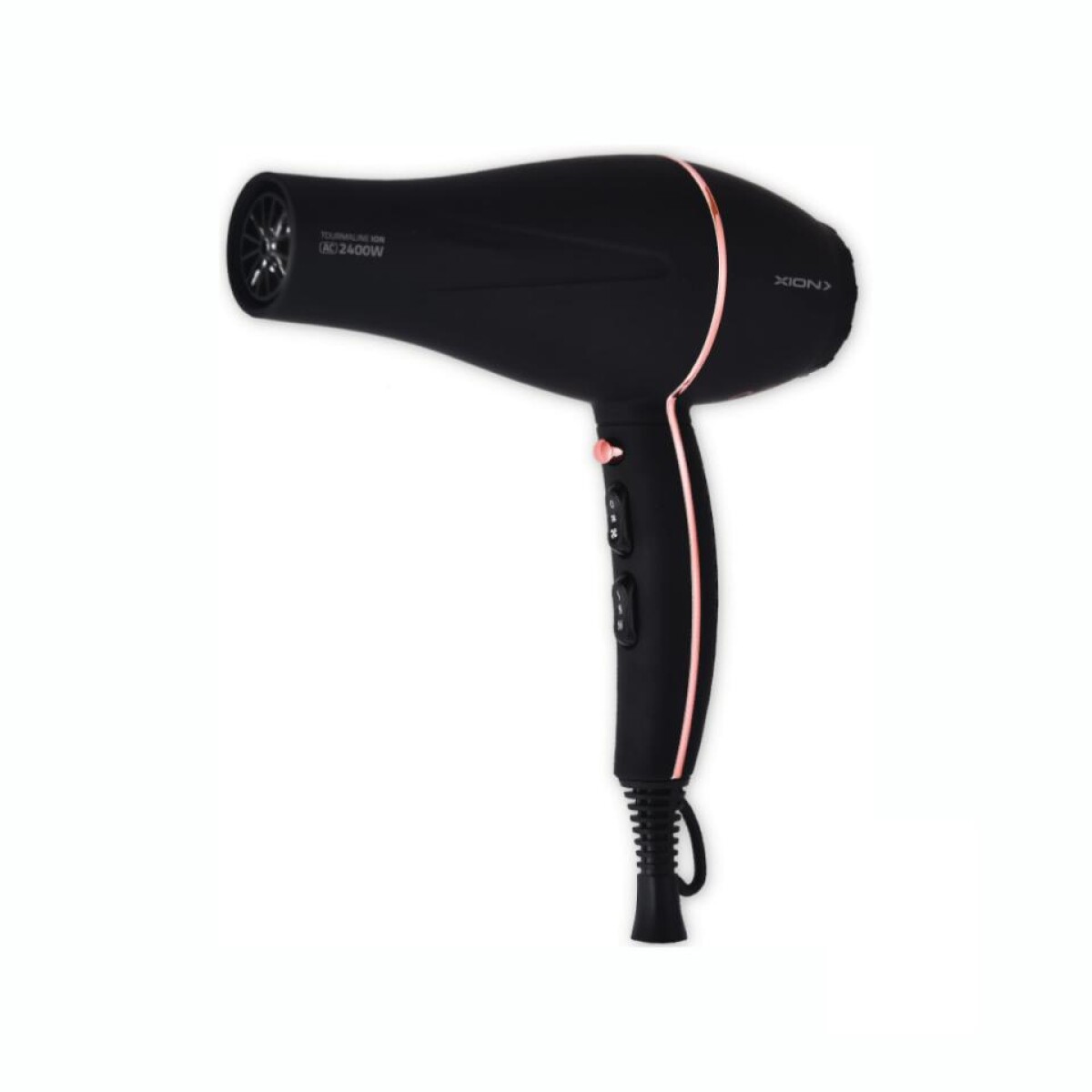Secador De Pelo XION XI-SE6000PRO 2400W Dos Boquillas Iónico - Negro 