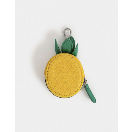 Monedero Cuerina Fruta Amarillo Medio