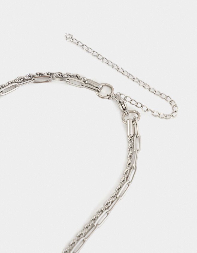 Collares Cortos Premium Silver Collar Corto De Acero Quirúrgico - Plateado