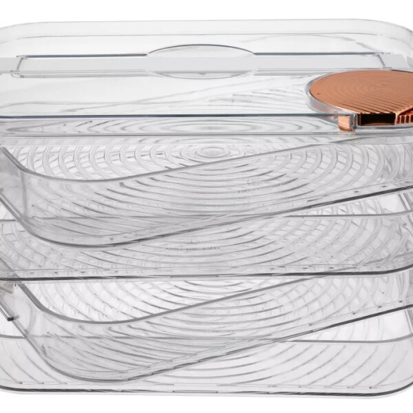 Set X4 Organizador Multiuso Heladera Cocina Bandeja Niveles Color Transparente CTN016 Set X4 Organizador Multiuso Heladera Cocina Bandeja Niveles Color Transparente CTN016