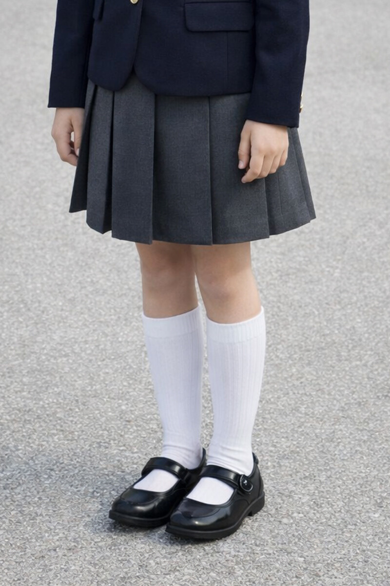 Pack x2 Media colegial - color blanco 